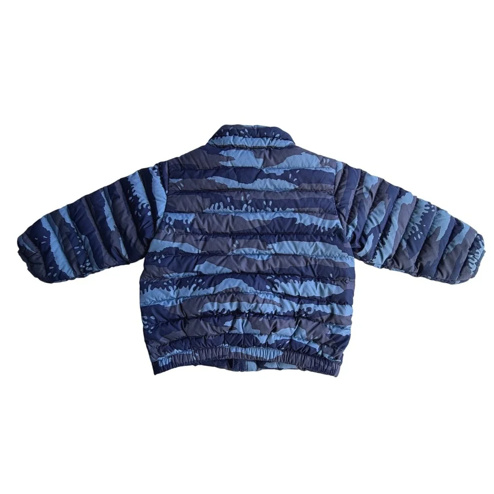 Patagonia Toddler Down Sweater Jacket‎ 2T Blue Wave Camo Puffer Coat